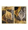 Detailed Leaves Acrylic Framed Art Panel (Set Of 2)