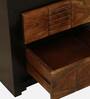Deux Solid Wood Bedside Chest in Dual Tone Finish