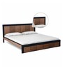 Deux Solid Wood King Size Bed In Dual Tone Finish