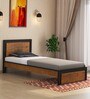 Deux Solid Wood Single Bed In Dual Tone Finish