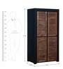 Durham Solid Wood 2 Door Wardrobe In Dual Tone Finish