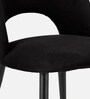 Deva Velvet Dining Chair In Black Colour