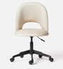 Deva Velvet Guest Chair In Off White Colour
