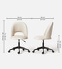 Deva Velvet Guest Chair In Off White Colour