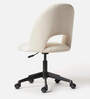 Deva Velvet Guest Chair In Off White Colour