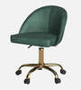 Deva Velvet Guest Chair In Green Colour