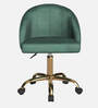 Deva Velvet Guest Chair In Green Colour