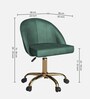 Deva Velvet Guest Chair In Green Colour