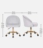 Deva Velvet Guest Chair In Light Grey Colour
