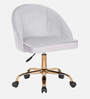 Deva Velvet Guest Chair In Light Grey Colour