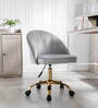 Deva Velvet Guest Chair In Light Grey Colour