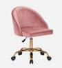 Deva Velvet Guest Chair In Pink Colour