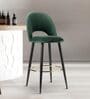 Deva Velvet Bar Chair In Green Colour