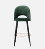 Deva Velvet Bar Chair In Green Colour