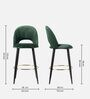 Deva Velvet Bar Chair In Green Colour