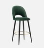 Deva Velvet Bar Chair In Green Colour