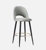 Deva Velvet Bar Chair In Grey Colour