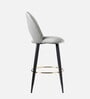 Deva Velvet Bar Chair In Grey Colour