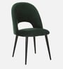 Deva Velvet Dining Chair In Dark Green Colour