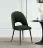 Deva Velvet Dining Chair In Dark Green Colour