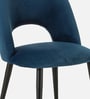 Deva Velvet Dining Chair In Navy Blue Colour