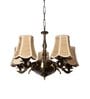 Devansh 05 Lights Bamboo  Vintage  shade with Antique Golden Chandelier -S