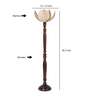 Bamboo rose wooden floor lamp