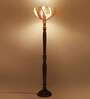 Bamboo rose wooden floor lamp