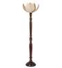 Bamboo rose wooden floor lamp