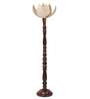Bamboo rose wooden floor lamp