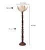 Bamboo rose wooden floor lamp