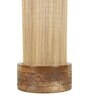 Francis Beige Bamboo Shade Table Lamp With Wood Base