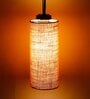 Devansh Beige Jute  Cylindrical  Hanging Single Hanging Lamp