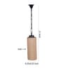 Devansh Beige Jute  Cylindrical  Hanging Single Hanging Lamp