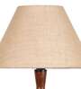 Beige Jute Conical wooden floor lamp