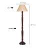 Beige Jute Conical wooden floor lamp