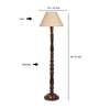 Beige Jute Conical wooden floor lamp