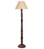 Beige Jute Conical wooden floor lamp