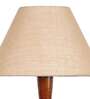 Beige Jute Conical wooden floor lamp