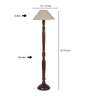 Beige Jute Wooden Floor Lamp