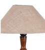 Beige Jute Wooden Floor Lamp