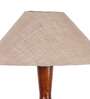 Beige Jute Wooden Floor Lamp