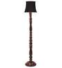 Black Cotton Wooden floor Lamp