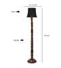 Black Cotton Wooden floor Lamp