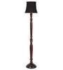 Black Cotton Wooden floor Lamp