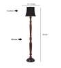Black Cotton Wooden floor Lamp