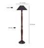 Black coolie cotton Wooden floor lamp
