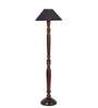 Black coolie cotton Wooden floor lamp