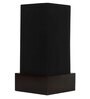 Miler Black Cotton Fabric Shade Table Lamp With Wood Base