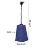 Devansh Blue Jute  Pyramidhanging Single Hanging Lamp